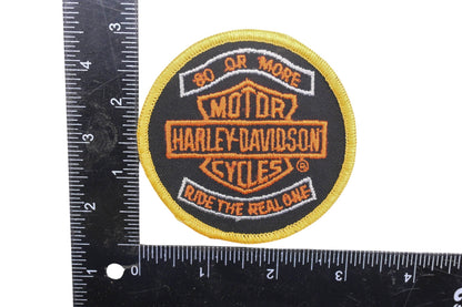 New OEM Harley Davidson MS024-14 80 Or More Ride The Real One' Iron On Patch NOS