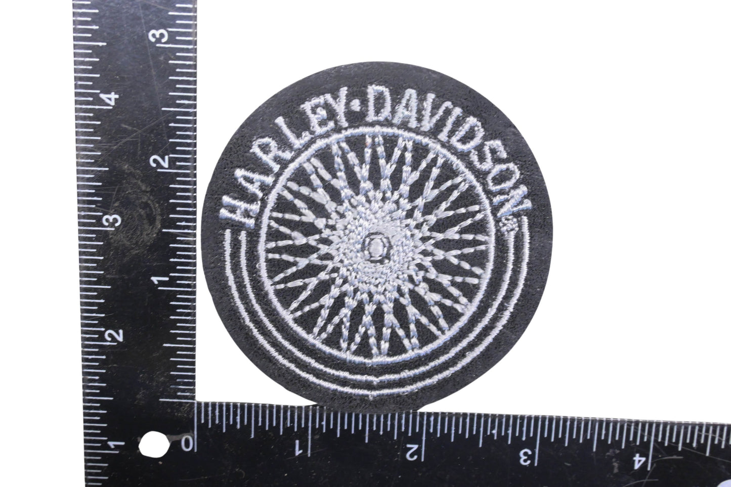 New OEM Harley Davidson MS024-15 Harley Davidson' Wheel Spoke Logo Iron On Patch NOS