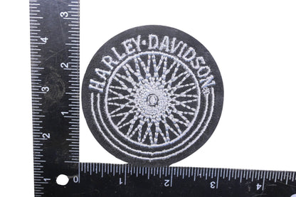 New OEM Harley Davidson MS024-15 Harley Davidson' Wheel Spoke Logo Iron On Patch NOS