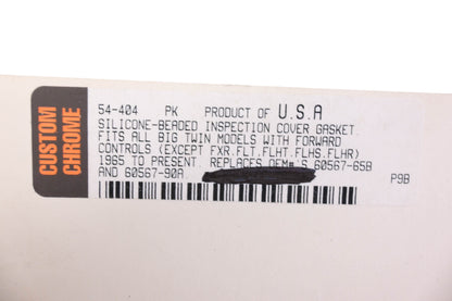 Custom Chrome 54-404, 60567-65B, 60567-90A Silicone-Beaded Inspection Cover Gaskets Qty 2 NOS