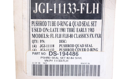 James Gaskets DS-194486, 11133-FLH Pushrod Seal Kit NOS