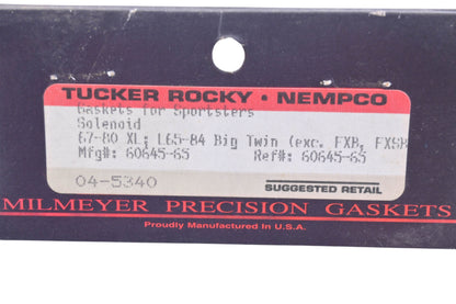Tucker Rocky 04-5340, 60645-65 Sportster Gaskets Qty 4 NOS