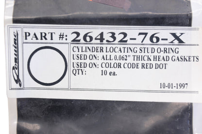 James Gaskets 26432-76-X .062'' Cylinder Locating O-Rings Qty 10 NOS