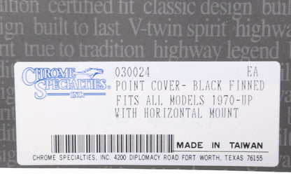 Chrome Specialties 030024 Black Finned Point Cover NOS