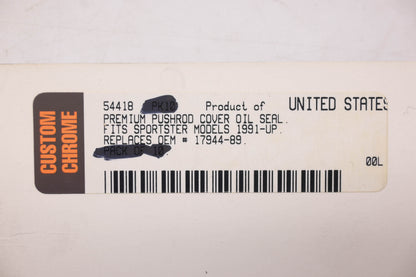 Custom Chrome 54418, 17944-89 Pushrod Cover Oil Seals Qty 3 NOS