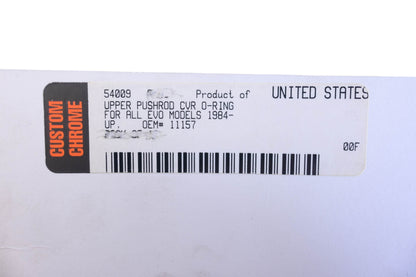 Custom Chrome 54009, 11157 Upper Pushrod CVR O-Rings Qty 5 NOS