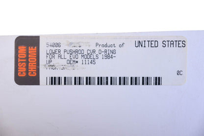 Custom Chrome 54006, 11145 Upper Pushrod CVR O-Rings Qty 5 NOS
