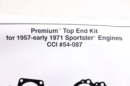 Custom Chrome 54087, 1730-57, 54-087 Top End Gasket Kit NOS