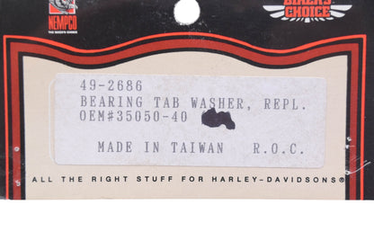 Biker's Choice 49-2686, 35050-40 Bearing Tab Washers Qty 2 NOS