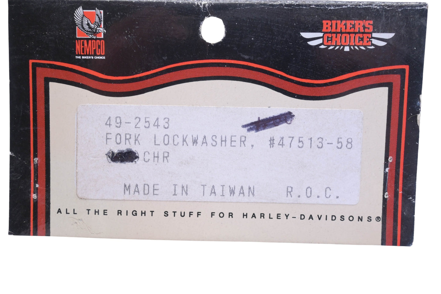 Biker's Choice 49-2543, 47513-58 Fork Lock Washers Qty 2 NOS
