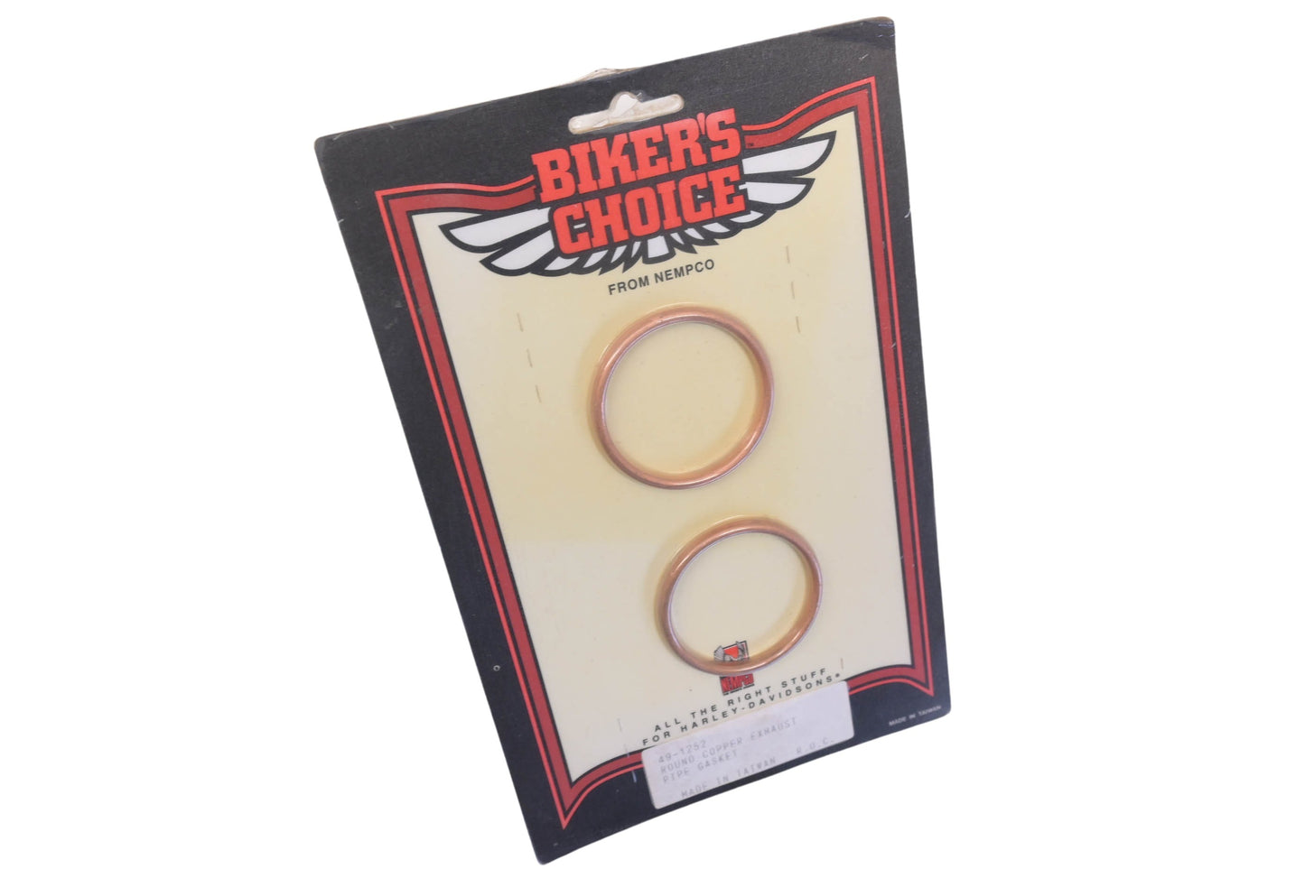 Biker's Choice 49-1252 Copper Exhaust Pipe Gasket Set NOS