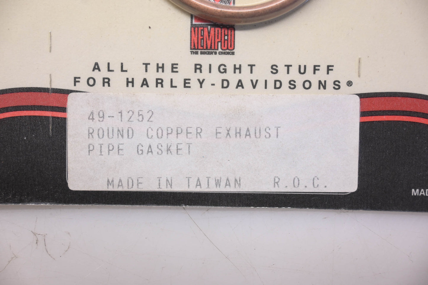 Biker's Choice 49-1252 Copper Exhaust Pipe Gasket Set NOS