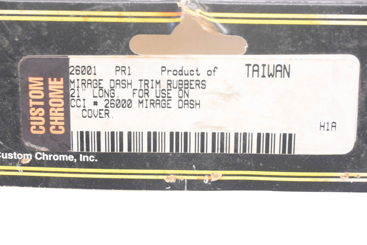 Custom Chrome 26-001, 26001 Rubber Mirage Dash Trim Kit NOS