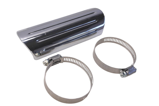 Custom Chrome 78-387 Value Line Chrome Billet Heat Shield 6'' Ball Milled Kit NOS
