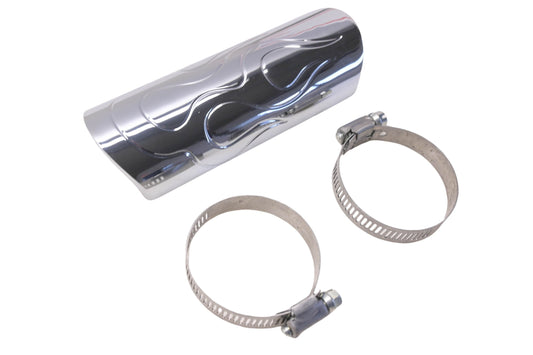 Custom Chrome 78-390 Chrome Billet Heat Shield 6'' Flamed Kit NOS