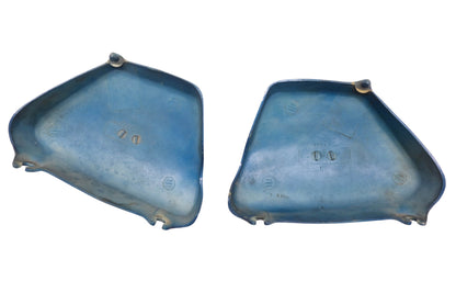 OEM Yamaha 3F8-21711-00-6J XS400 Blue Left & Right Side Covers 77-81