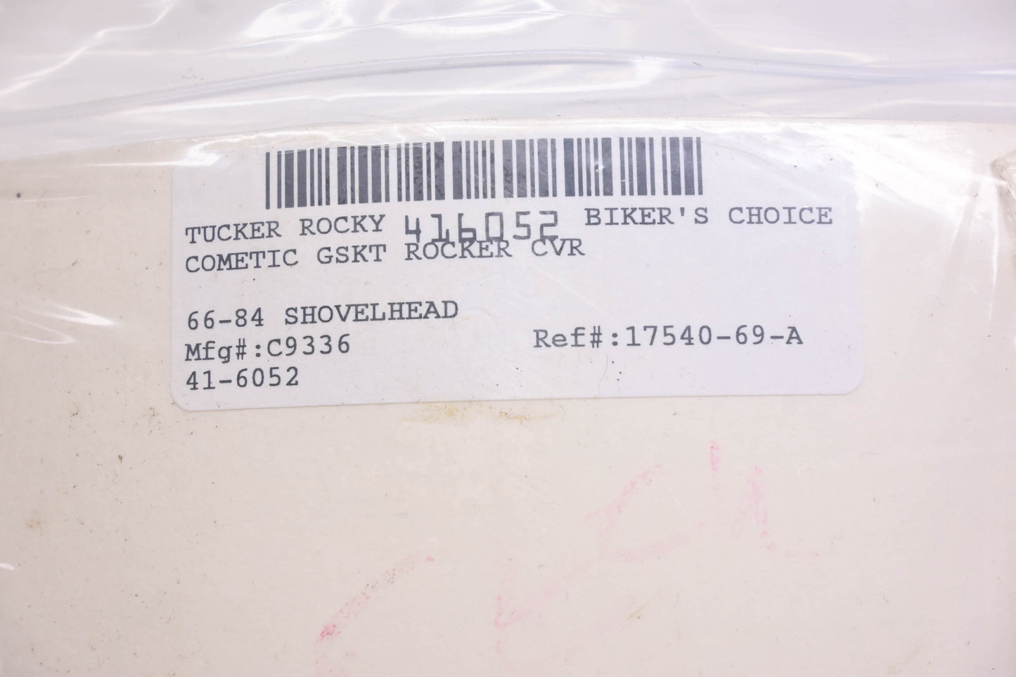 Biker's Choice 41-6052, C9336, 17540-69-A Cometic Rocker Cover Gasket NOS