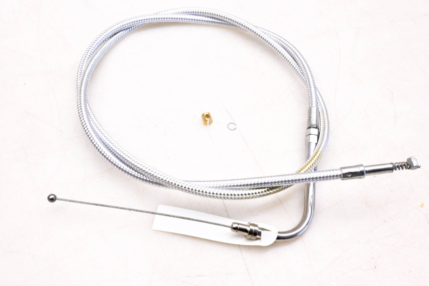 Custom Chrome 45221, 56355-96 Magnum Sterling Chrome Braided Idle Cable Kit NOS