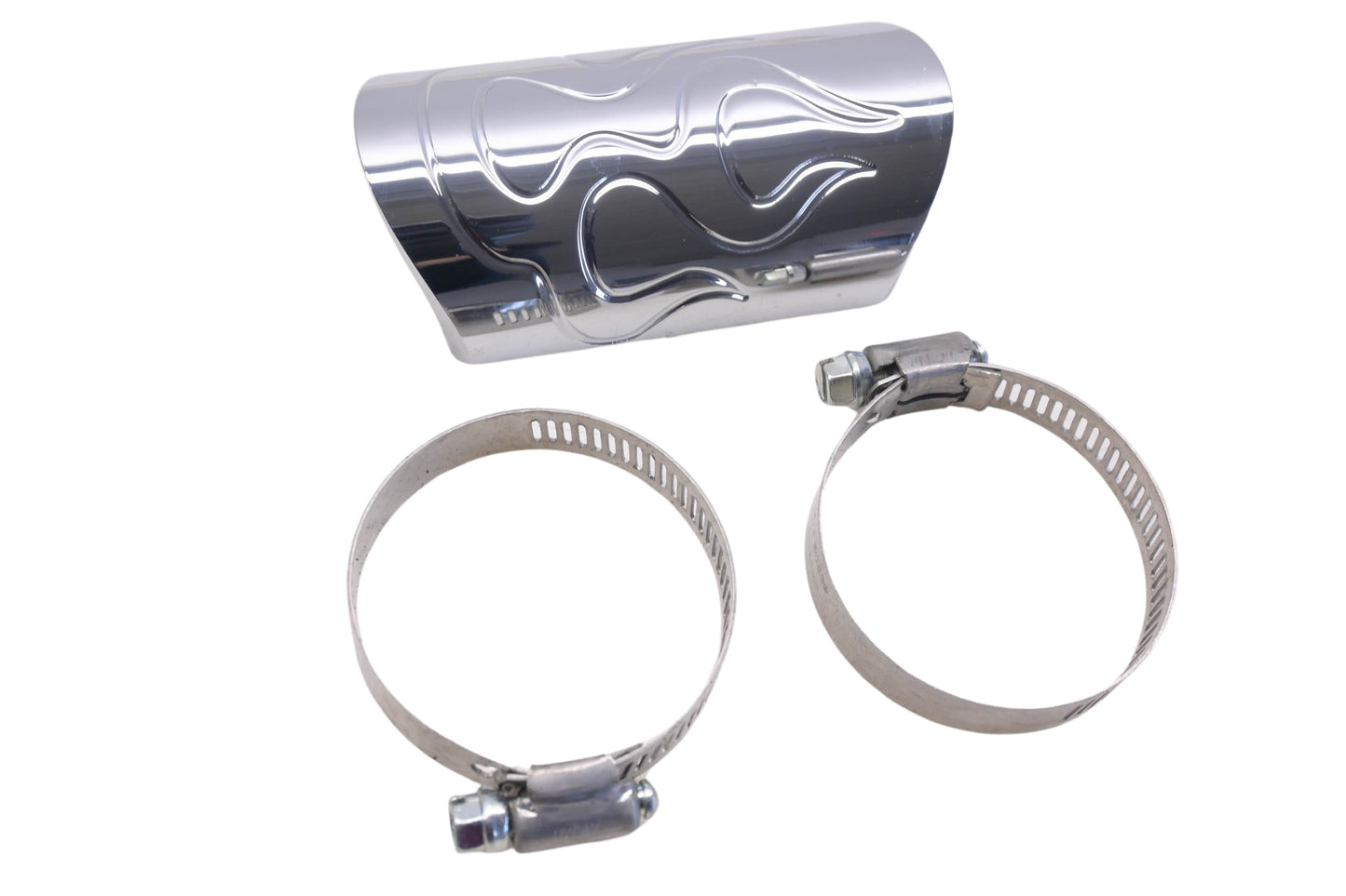 Custom Chrome 78-389 Chrome Billet Heat Shield 4'' Flamed Kit NOS