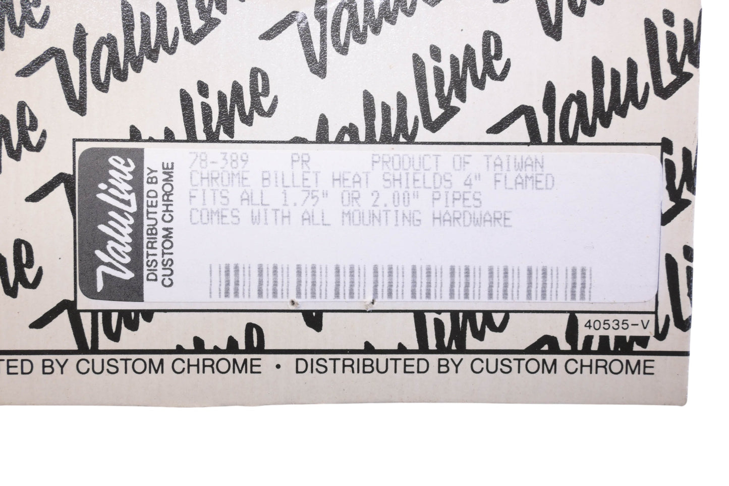 Custom Chrome 78-389 Chrome Billet Heat Shield 4'' Flamed Kit NOS