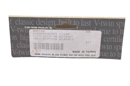 Chrome Specialties 440106 Clear Windbreakers NOS