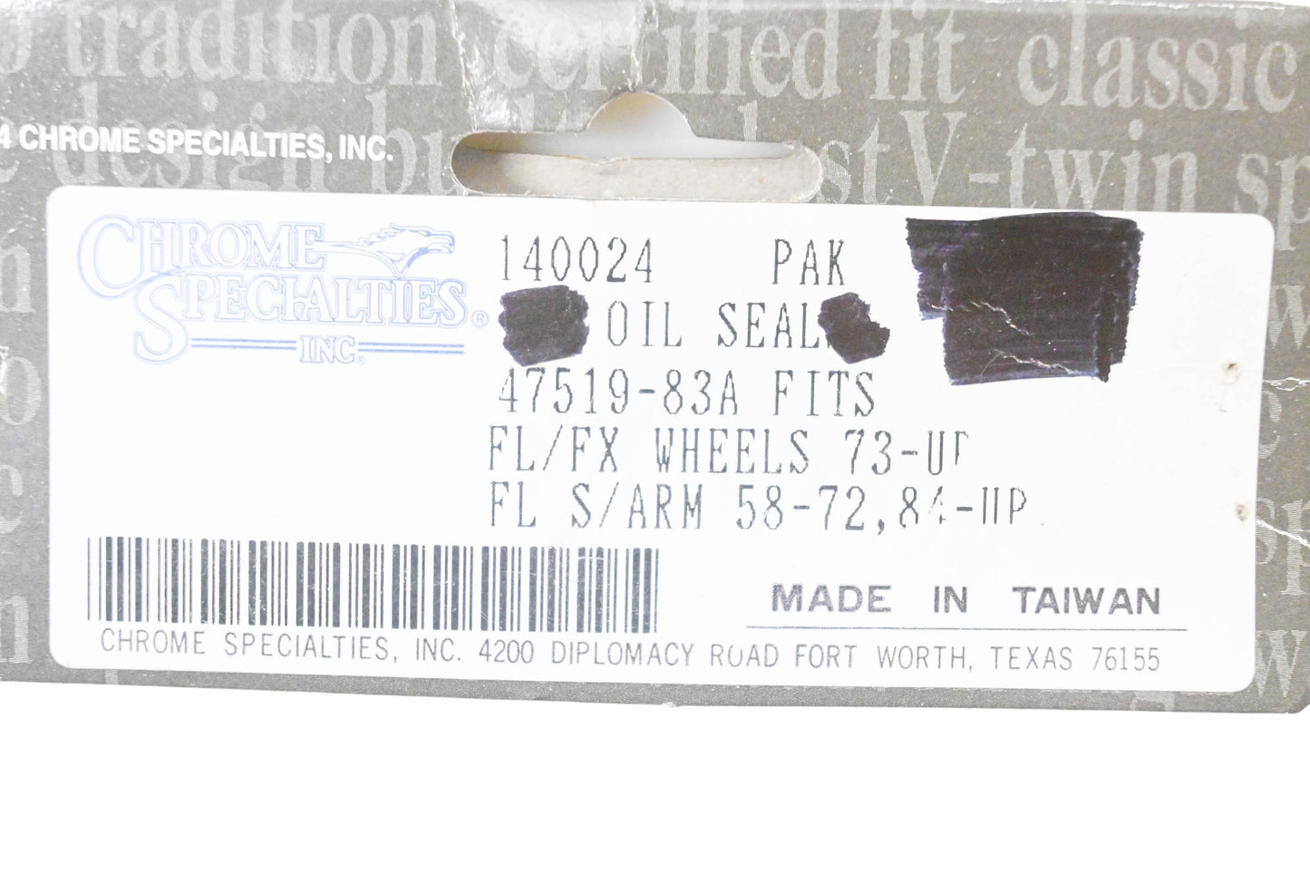 Chrome Specialties 140024, 47519-83A Oil Seal NOS