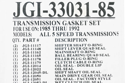 James Gaskets JGI-33031-85 Transmission Gasket Kit NOS