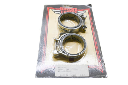Biker's Choice 49-0601, 27063-78/80 Chrome Steel Clamp Kit NOS