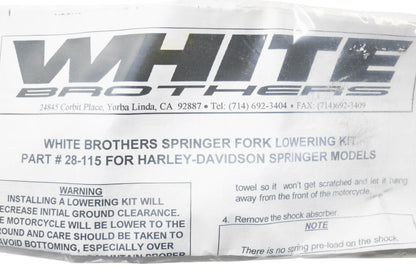 White Brothers 28-115, 28205 Spring Fork Lowering Kit NOS