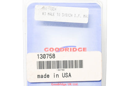 Goodridge 660-03CH, 130758 Tube Adapter NOS