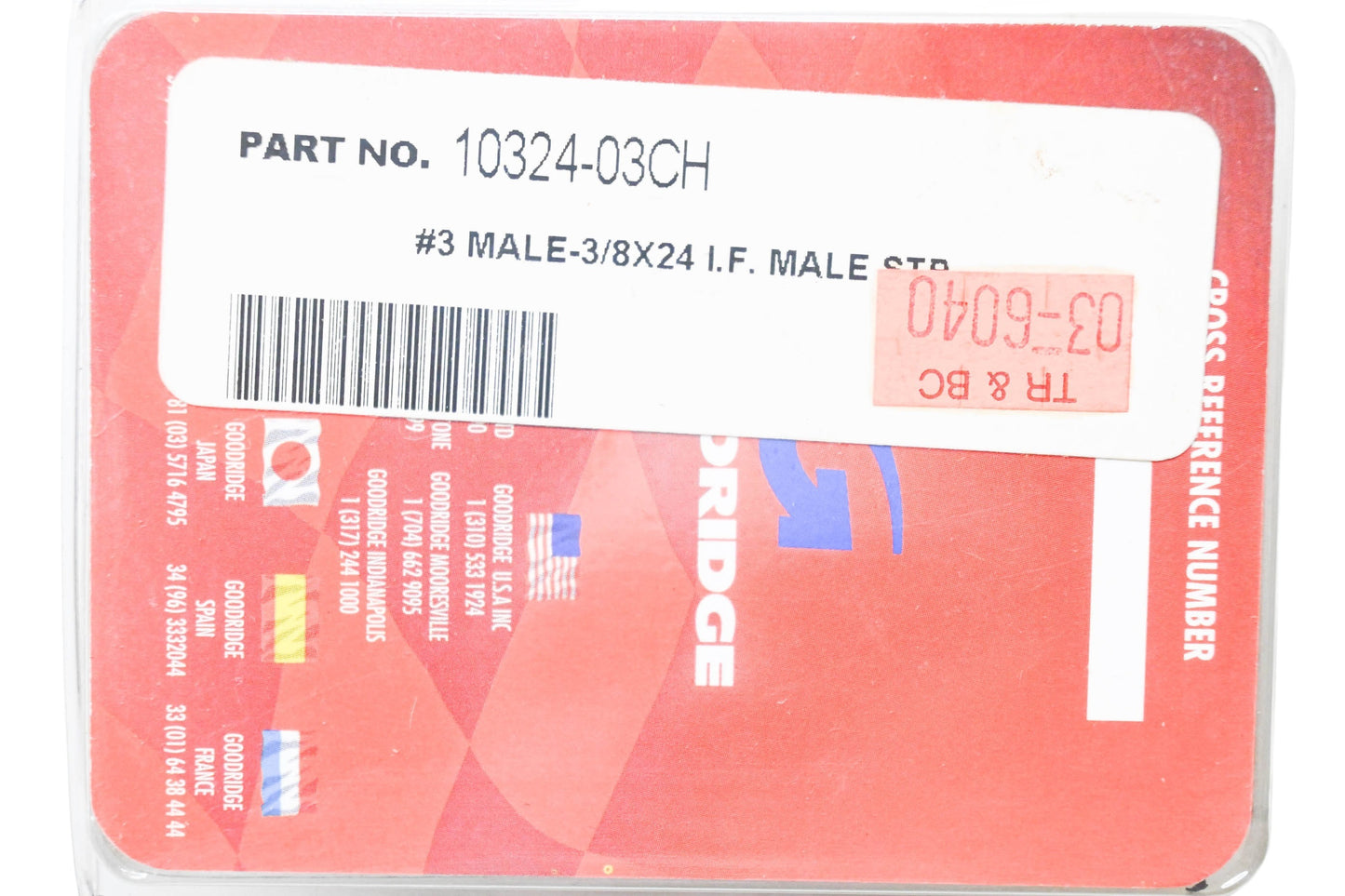 Goodridge 10324-03CH, 03-6040 Brake Adapter NOS