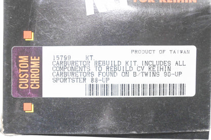 Custom Chrome 15799 Carburetor Rebuild Kit NOS
