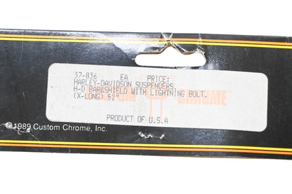 Custom Chrome 37-836 Harley-Davidson Suspenders Bar & Shield & Lightning Bolt NOS