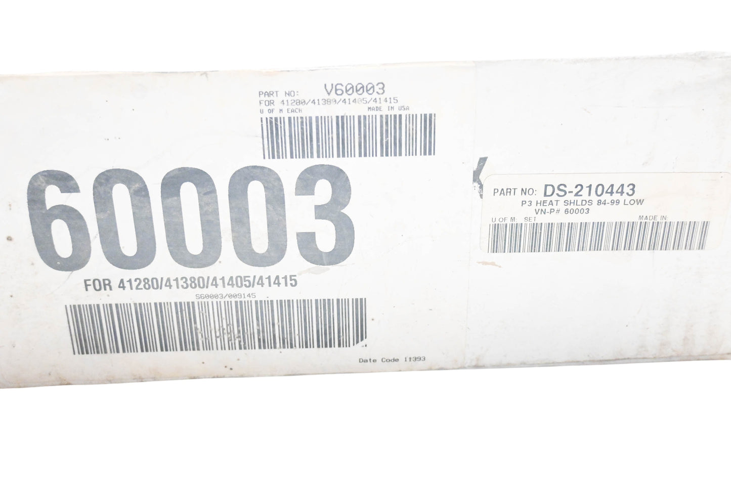 Drag Specialties DS-210443, 60003 Python Snake-Skins Heat Shield Kit NOS