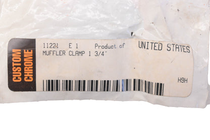 Custom Chrome 11221, 11-221 1 3/4'' Muffler Clamp Kit NOS