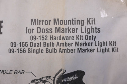 Custom Chrome 09-155, 09155 Dual Amber Marker Light Mirror Stem Mounting Kit NOS