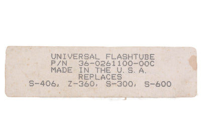 Whelen 0391, 36-0261100-00C Universal Flash Tube NOS