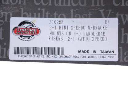 Chrome Specialties 310228, 31-0228 Mini Speedometer Kit NOS
