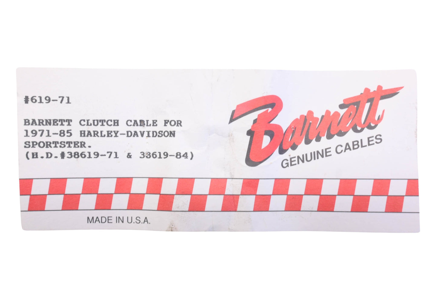 Barnnett 619-71, 38619-71, 38619-84 54'' Clutch Cable NOS
