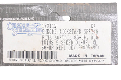 Chrome Specialties 170112, 50005-85A Chrome Kickstand Spring NOS