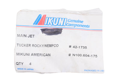 Mikuni N100.604-175, 42-1735, N100.604-175 175 Main Jets Qty 2 NOS