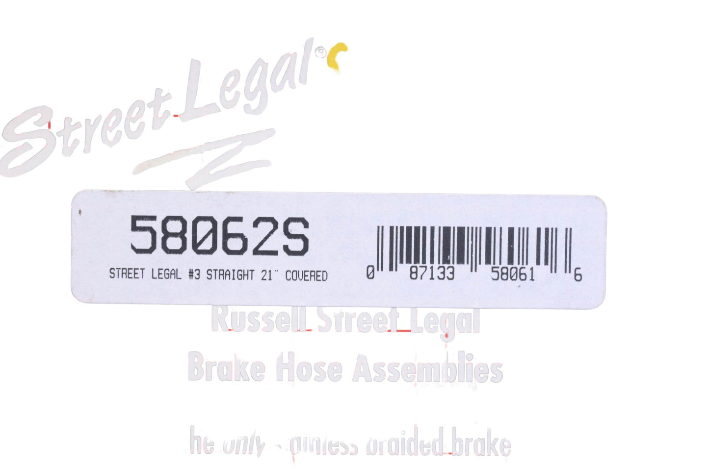 Russell 58062S 21'' Stainless Braided Brake Line NOS