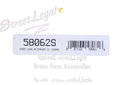 Russell 58062S 21'' Stainless Braided Brake Line NOS