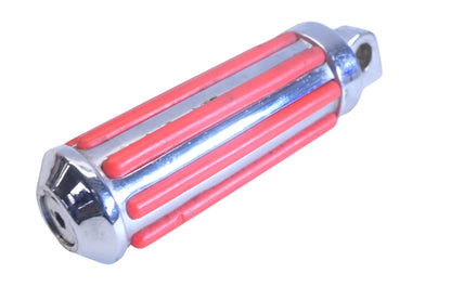 Custom Chrome 78-145, 78145 Small Male Red Ribbed Foot Peg NOS