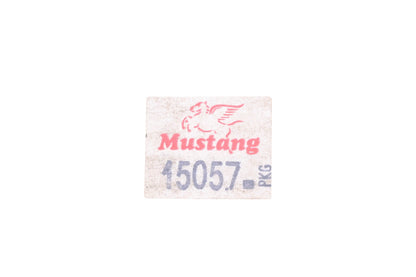 Mustang 15057 Chrome Black Ribbed Foot Peg Kit NOS