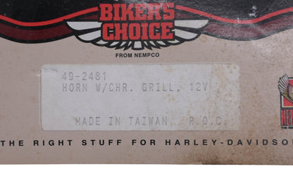 Bikers Choice 49-2481, 492481 12v Horn & Chrome Grill NOS