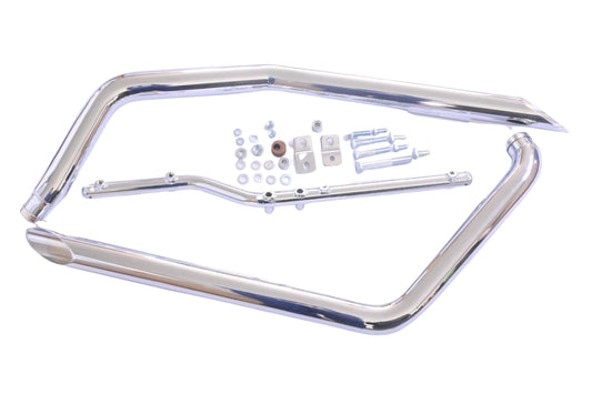 Custom Chrome 11121, 11-121 Dyno Power Staggered Dual 2'' Drag Pipes Kit NOS