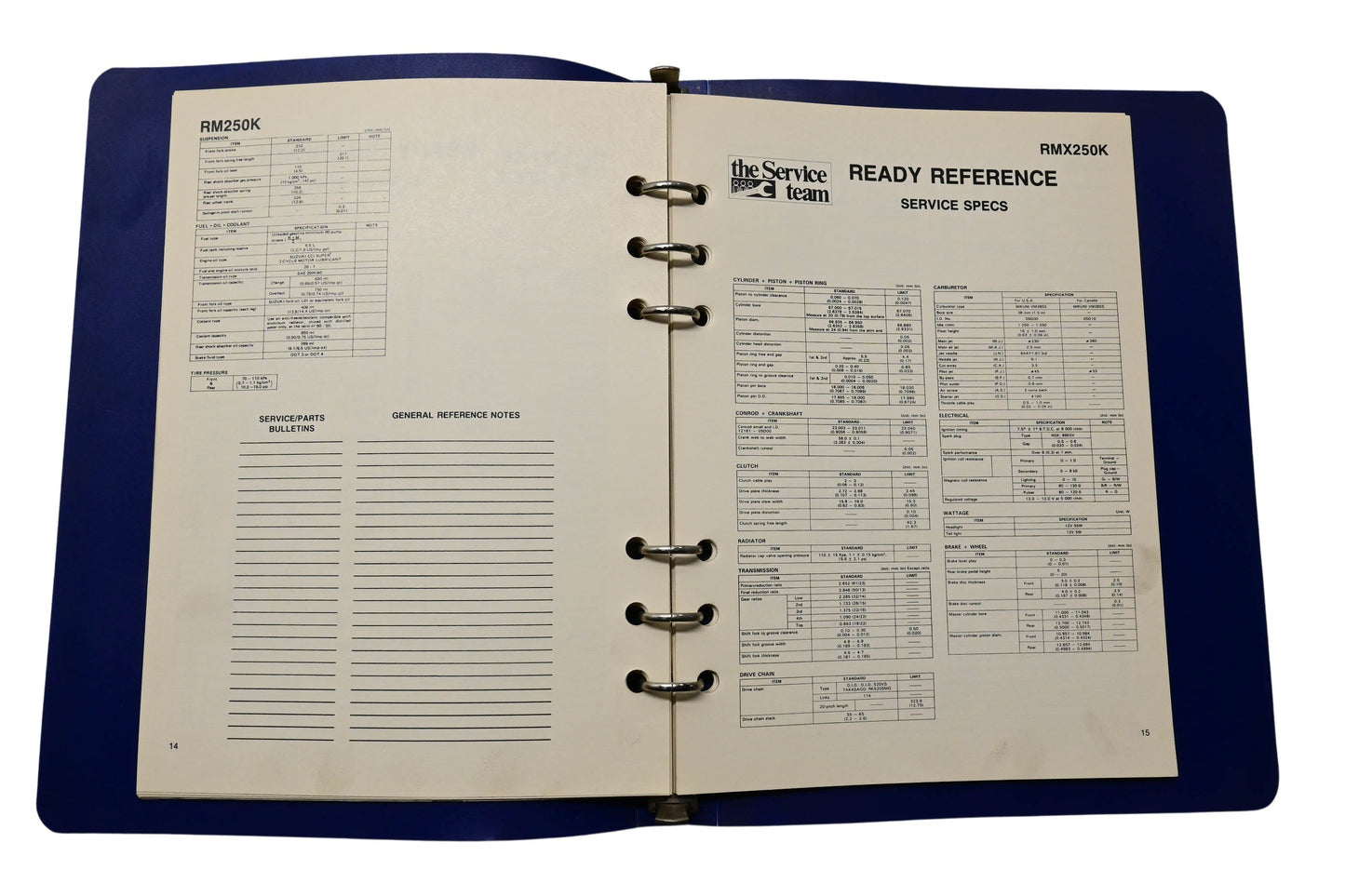OEM Suzuki 99923-03891 1989 K Model Ready Reference Service Specifications Manual