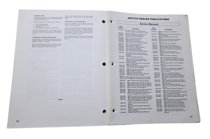 OEM Arctic Cat 2255-011 1994 Arctic Cat Snowmobile Service Training Manual