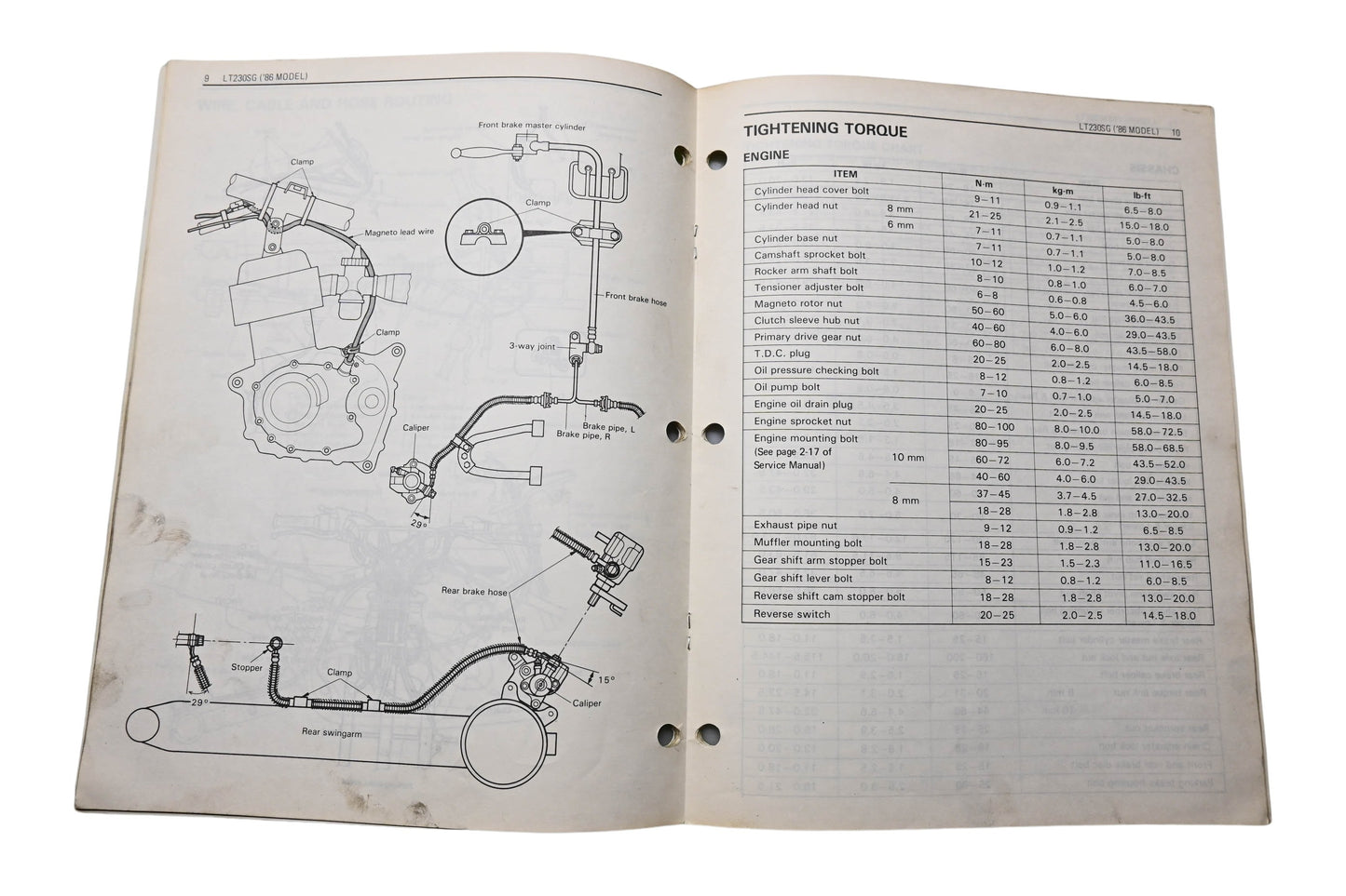 OEM Suzuki 99501-42020-01E LT230S Supplementary Service Manual